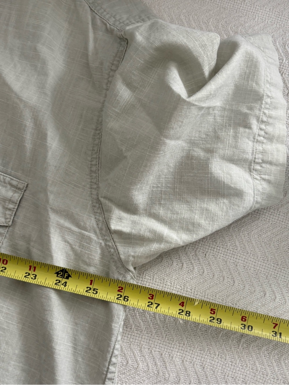 St. John's Bay Light Gray Short-Sleeve Button-Down Shirt - Picture 5 of 7